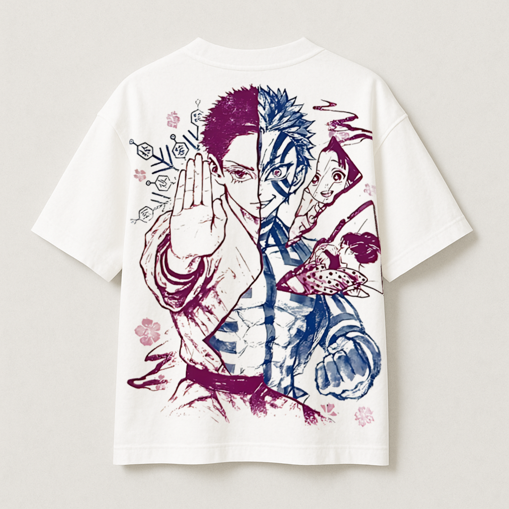 T-shirt Oversize Heavyweight Akaza – Demon Slayer | 100% Coton