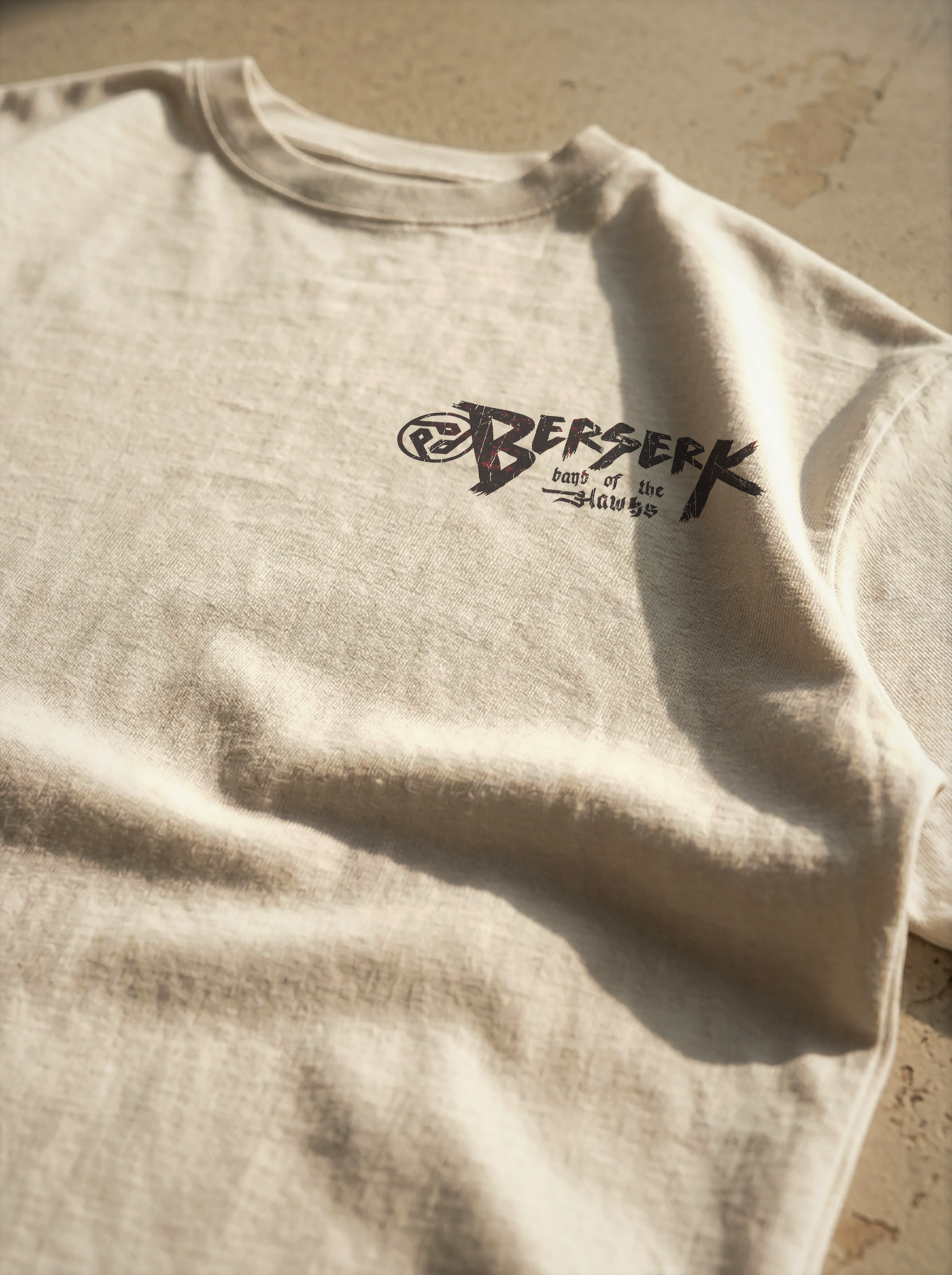 T-Shirt Oversize Heavyweight – Band Of The Hawk Berserk – Blanc