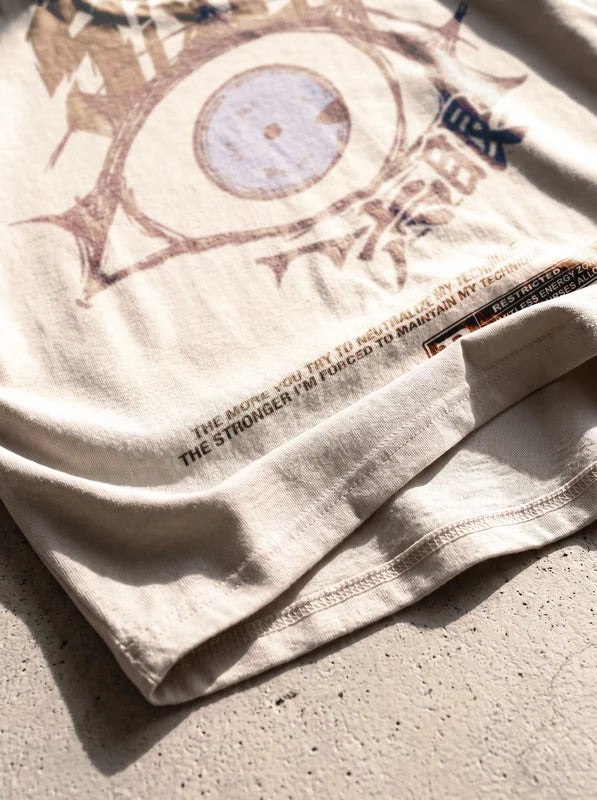 T-Shirt  –  Gojo Six Eyes  –  Blanc Cassé