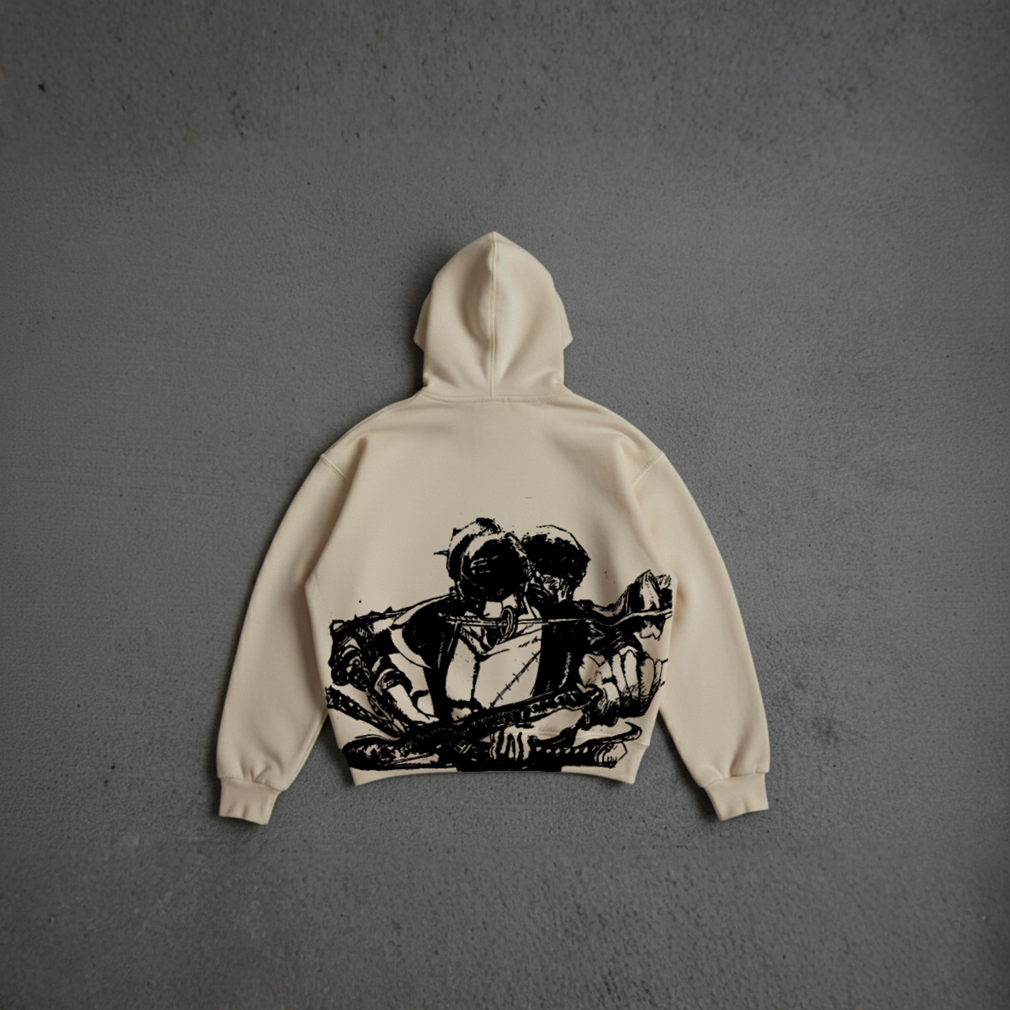Hoodie Oversize Premium Zoro One Piece™ – Beige Sable