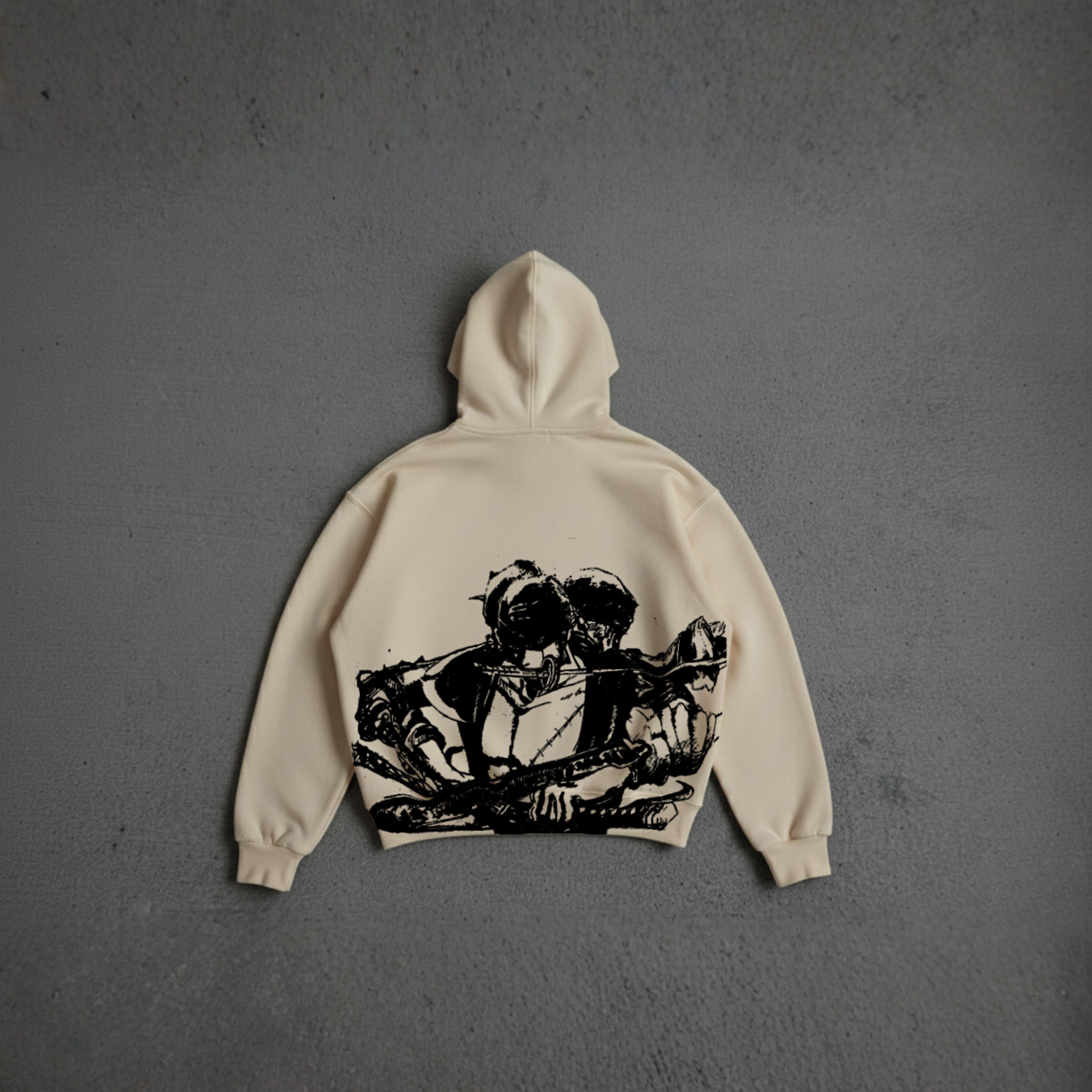 Hoodie Oversize Zoro One Piece – Beige