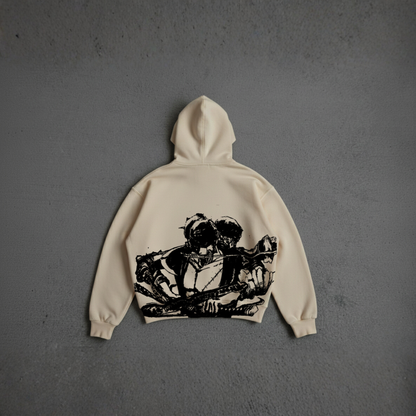 Hoodie Oversize Premium Zoro One Piece™ – Beige Sable