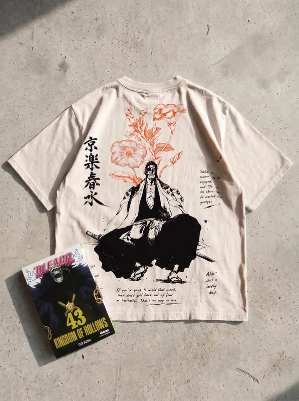 T-Shirt  –  Kenpachi zaraki  –  Blanc Cassé
