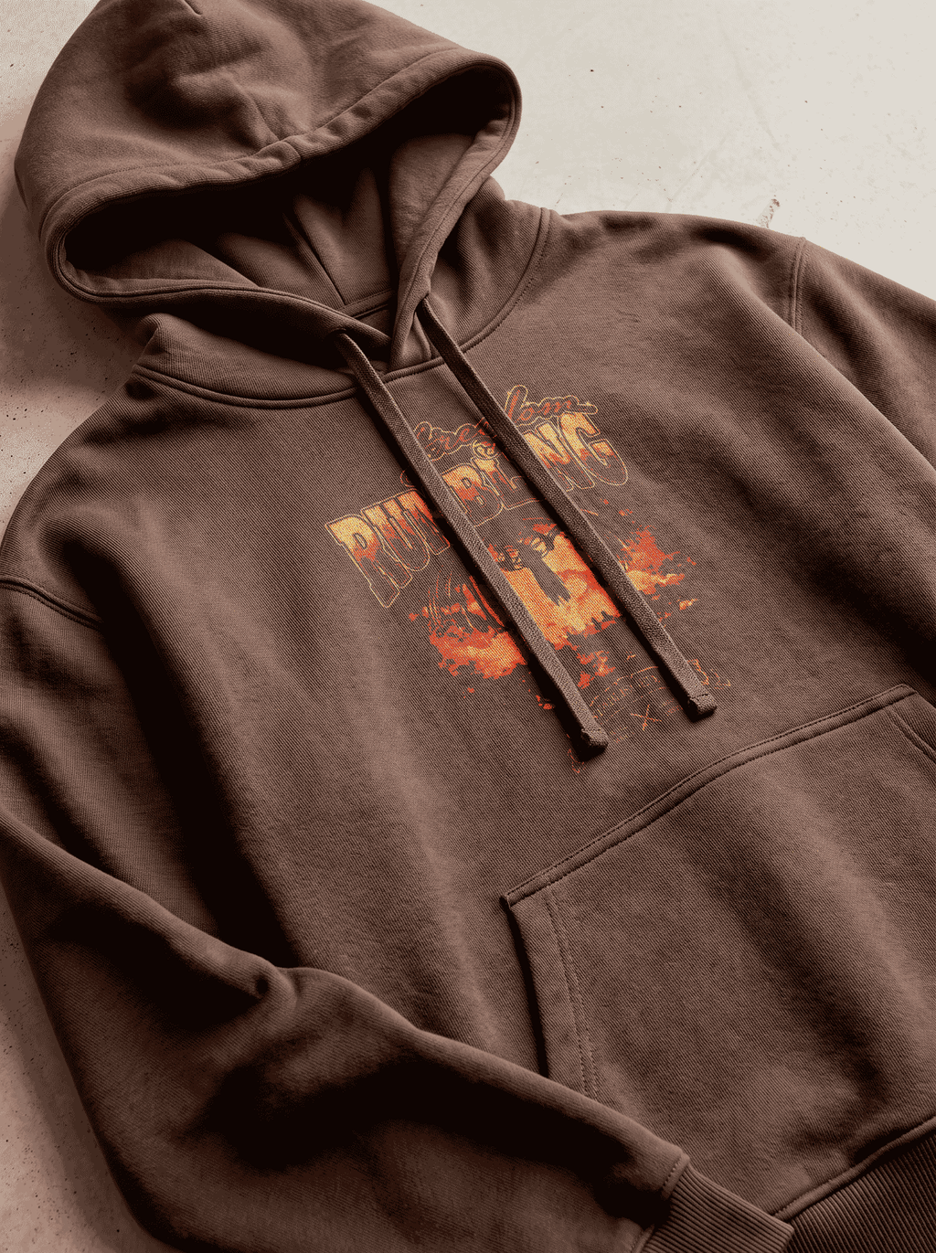 Hoodie Oversize – Rumbling – Brown