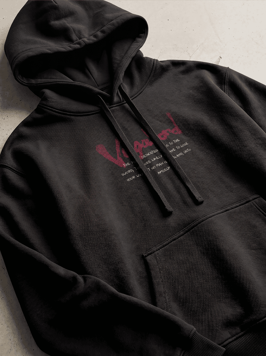 Hoodie Oversize – Retro musachi – Black