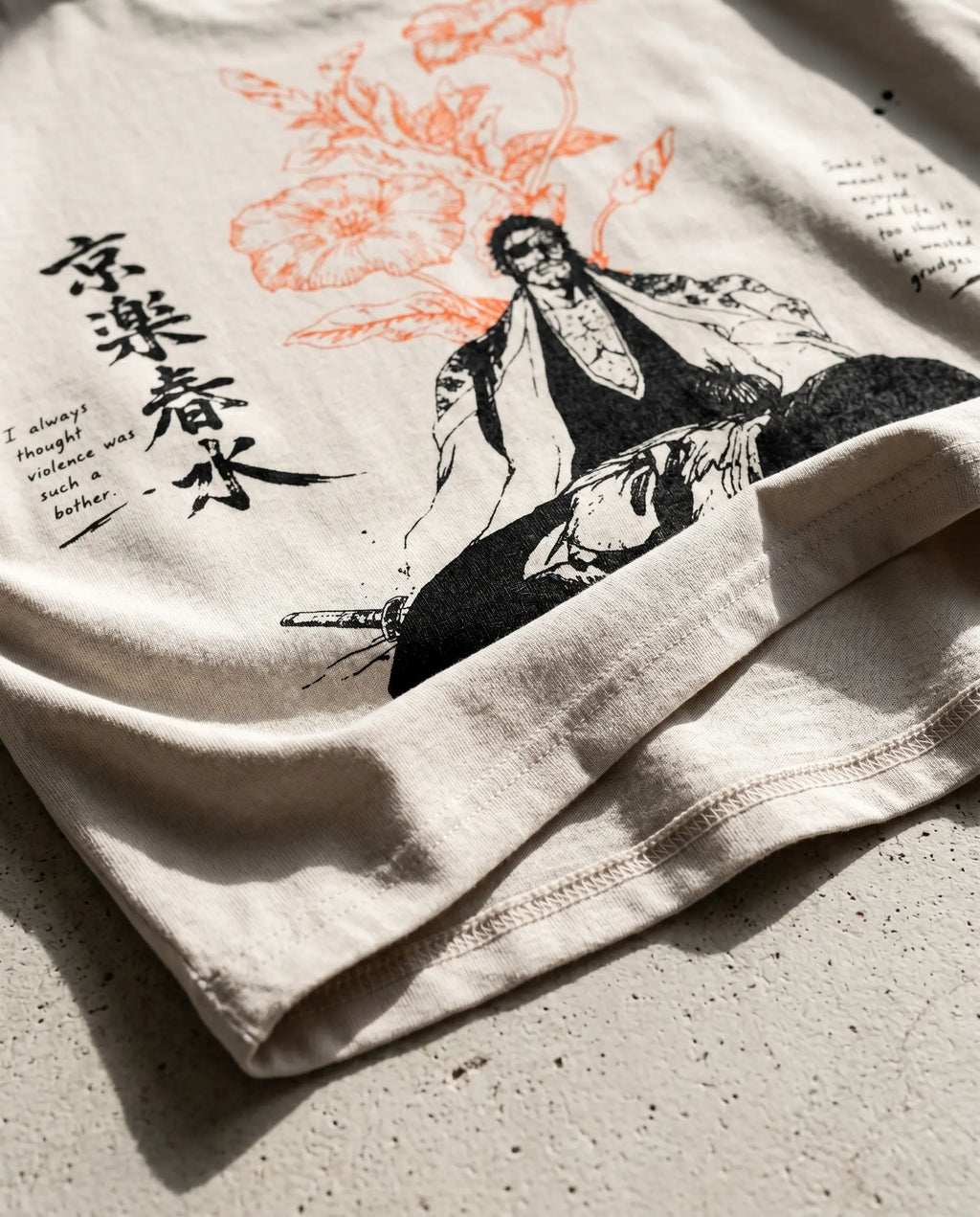 T-Shirt  –  Kenpachi zaraki  –  Blanc Cassé