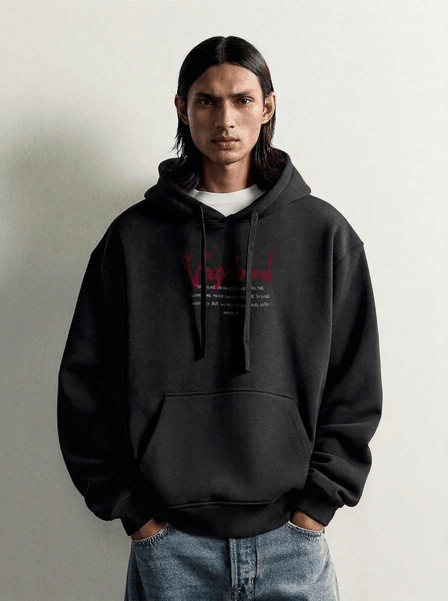 Hoodie Oversize – Retro musachi – Black