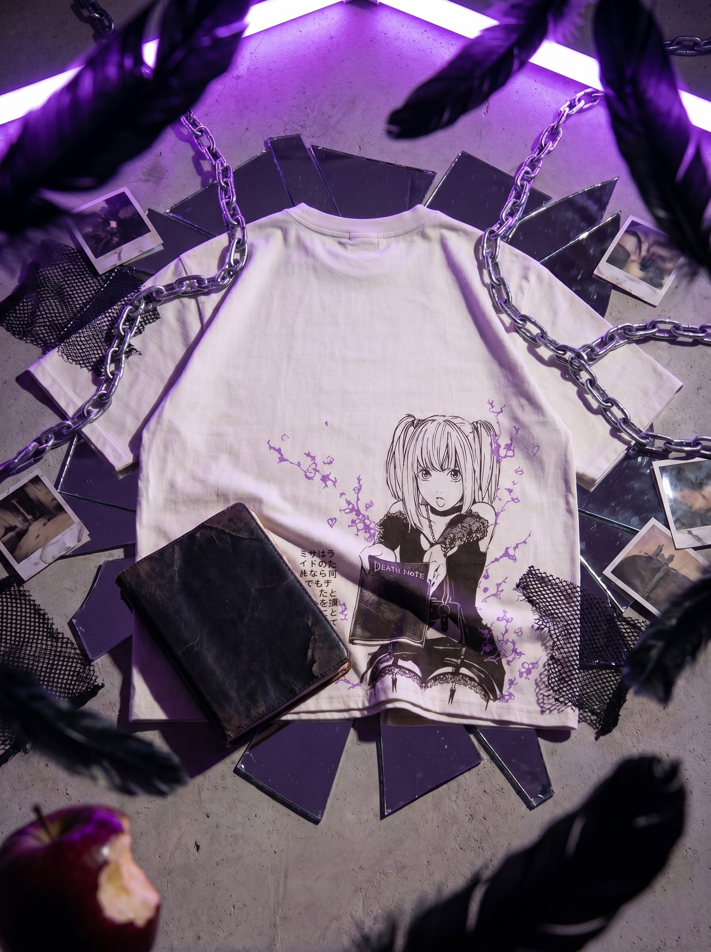 T-Shirt Oversize Heavyweight Death note Misa Amane - Blanc