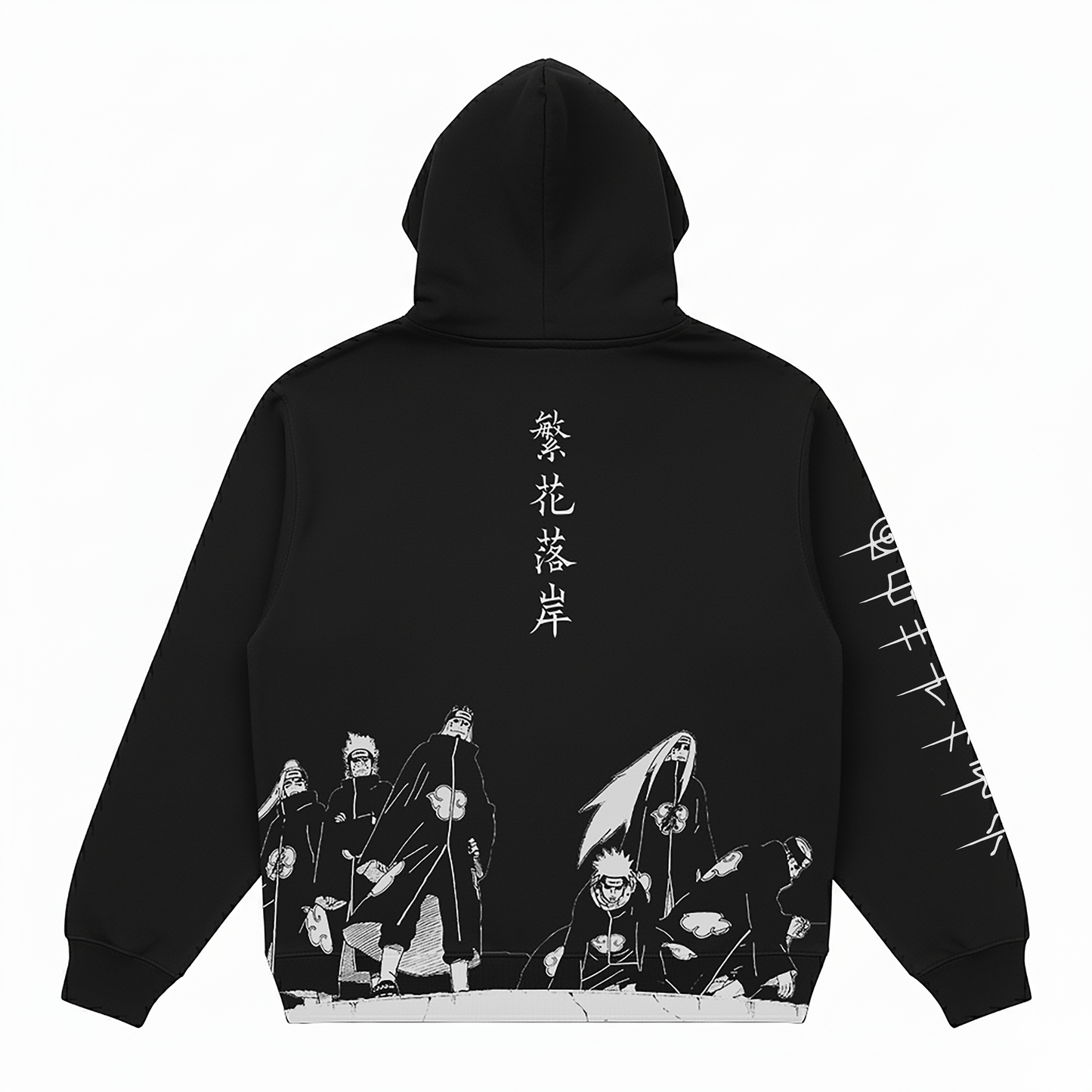 Hoodie Oversize Heavyweight – Akatsuki Naruto™ – 100% Coton Premium – Noir