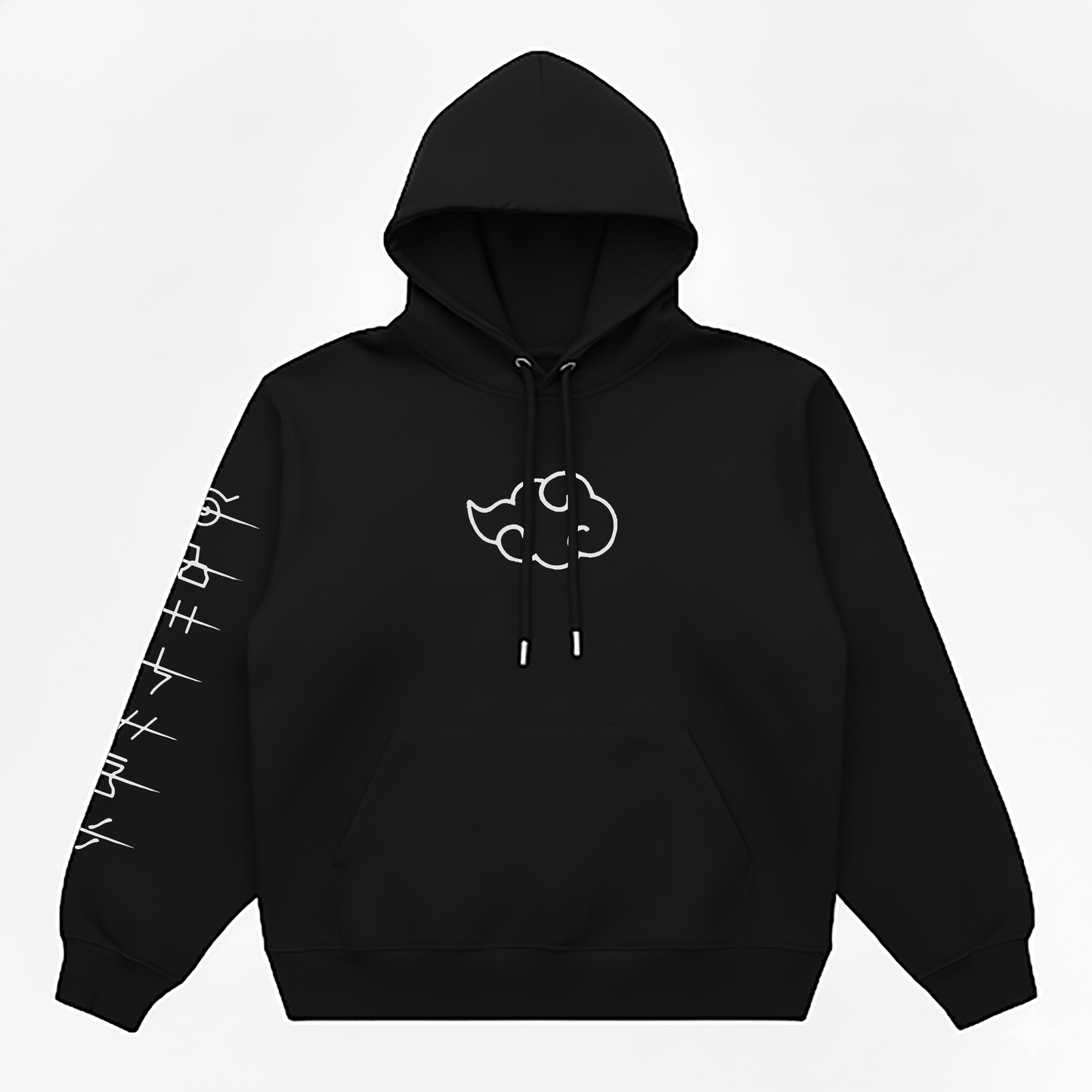 Hoodie Oversize Heavyweight – Akatsuki Naruto™ – 100% Coton Premium – Noir