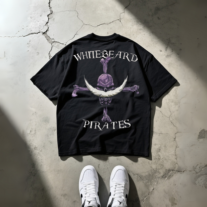 T-Shirt Oversize Heavyweight 240GSM – Portgas D. Ace One Piece™ – 100% Coton Premium – Noir