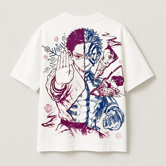 T-shirt Oversize Heavyweight Akaza – Demon Slayer | 100% Coton