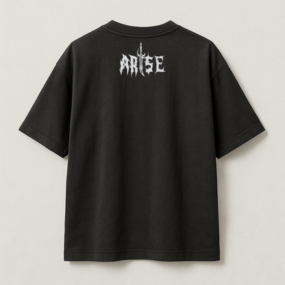 T-Shirt Oversize Heavyweight 240GSM – Solo Leveling™ – 100% Coton Premium – Noir