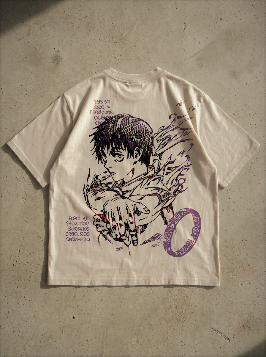 T-Shirt Oversize Heavyweight – Yuta  – 100% Coton – Noir