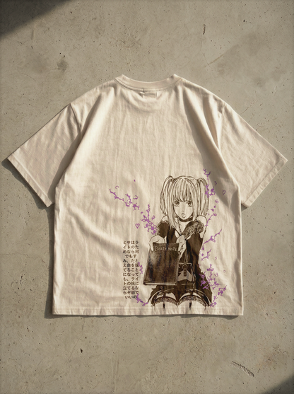 T-Shirt Oversize Heavyweight Death note Misa Amane - Blanc