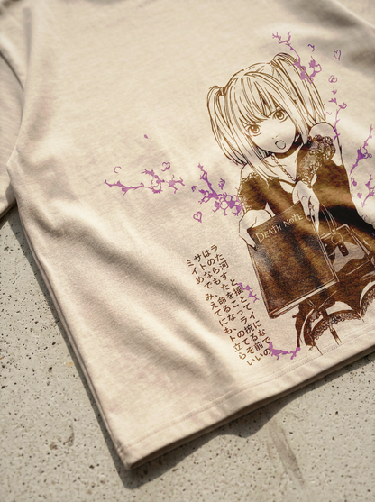T-Shirt Oversize Heavyweight Death note Misa Amane - Blanc