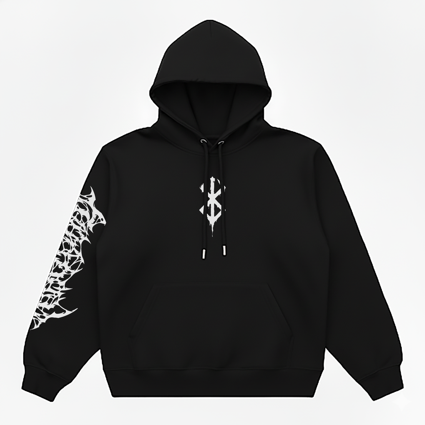 Hoodie Oversize Heavyweight – Berserk™ – 100% Coton Premium – Noir