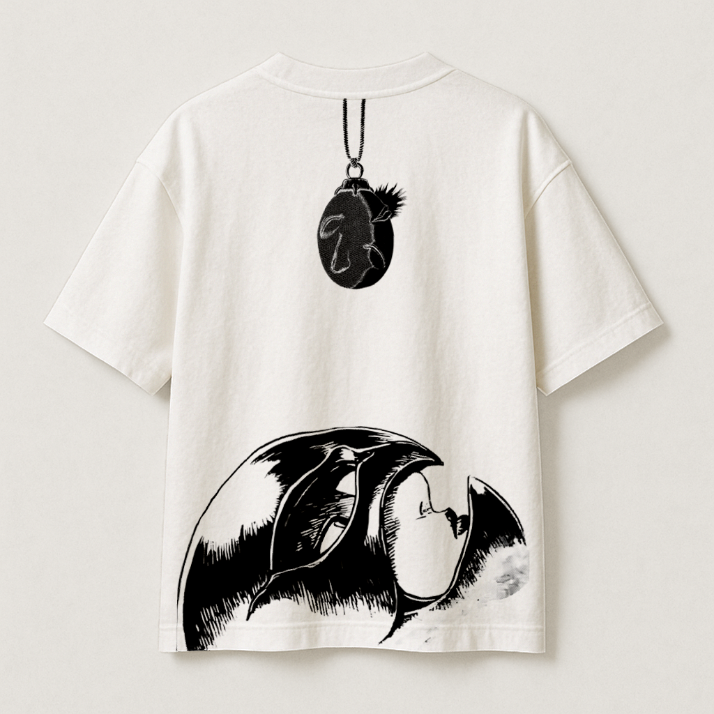 T-Shirt Oversize Heavyweight 240GSM – Berserk™ – 100% Coton Premium – Blanc