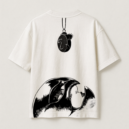T-Shirt Oversize Heavyweight 240GSM – Berserk™ – 100% Coton Premium – Blanc