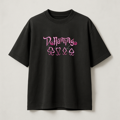T-Shirt Oversize Heavyweight 240GSM – Donquixote Doflamingo One Piece™ – 100% Coton Premium – Noir