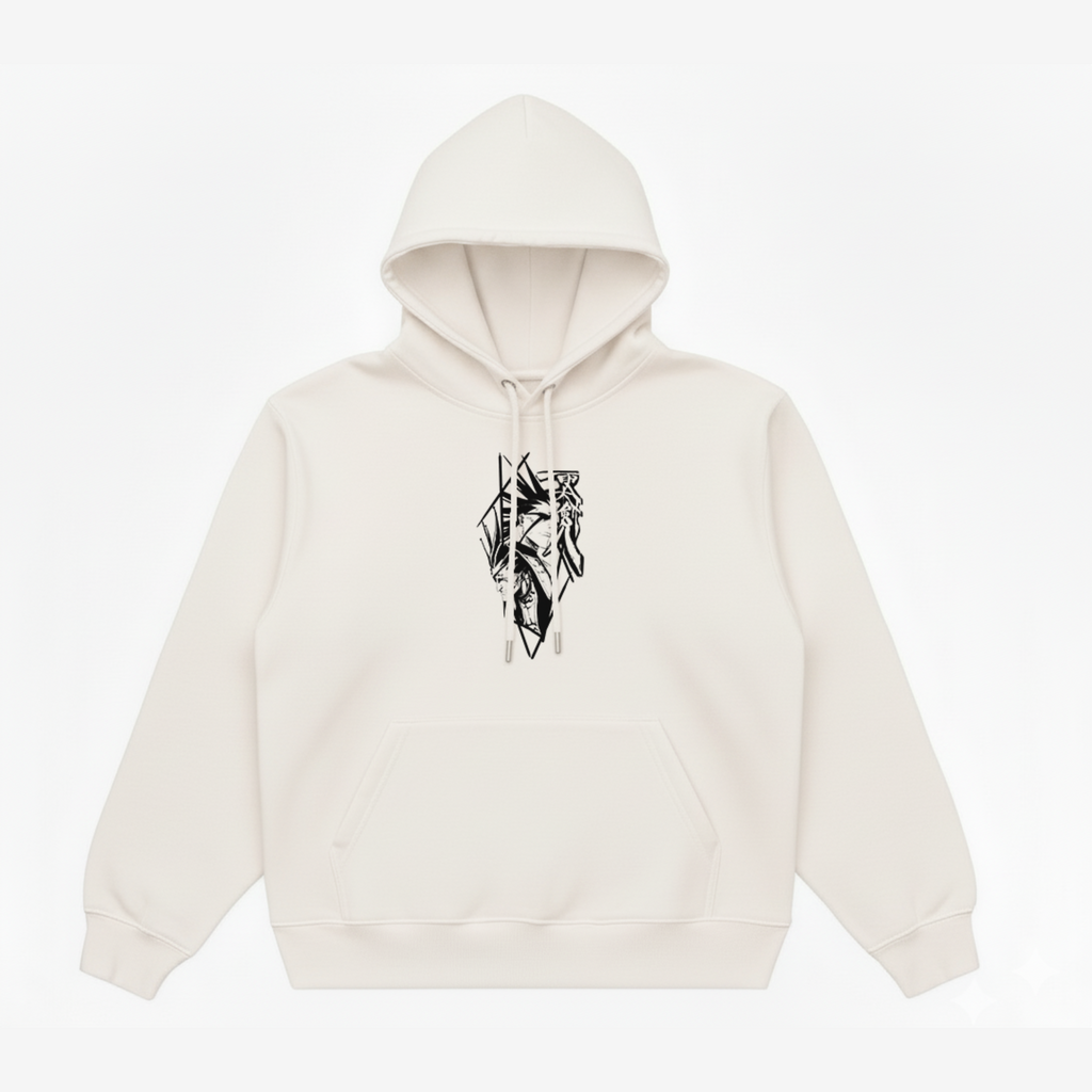 Hoodie Oversize – Zaraki Kenpachi – Beige