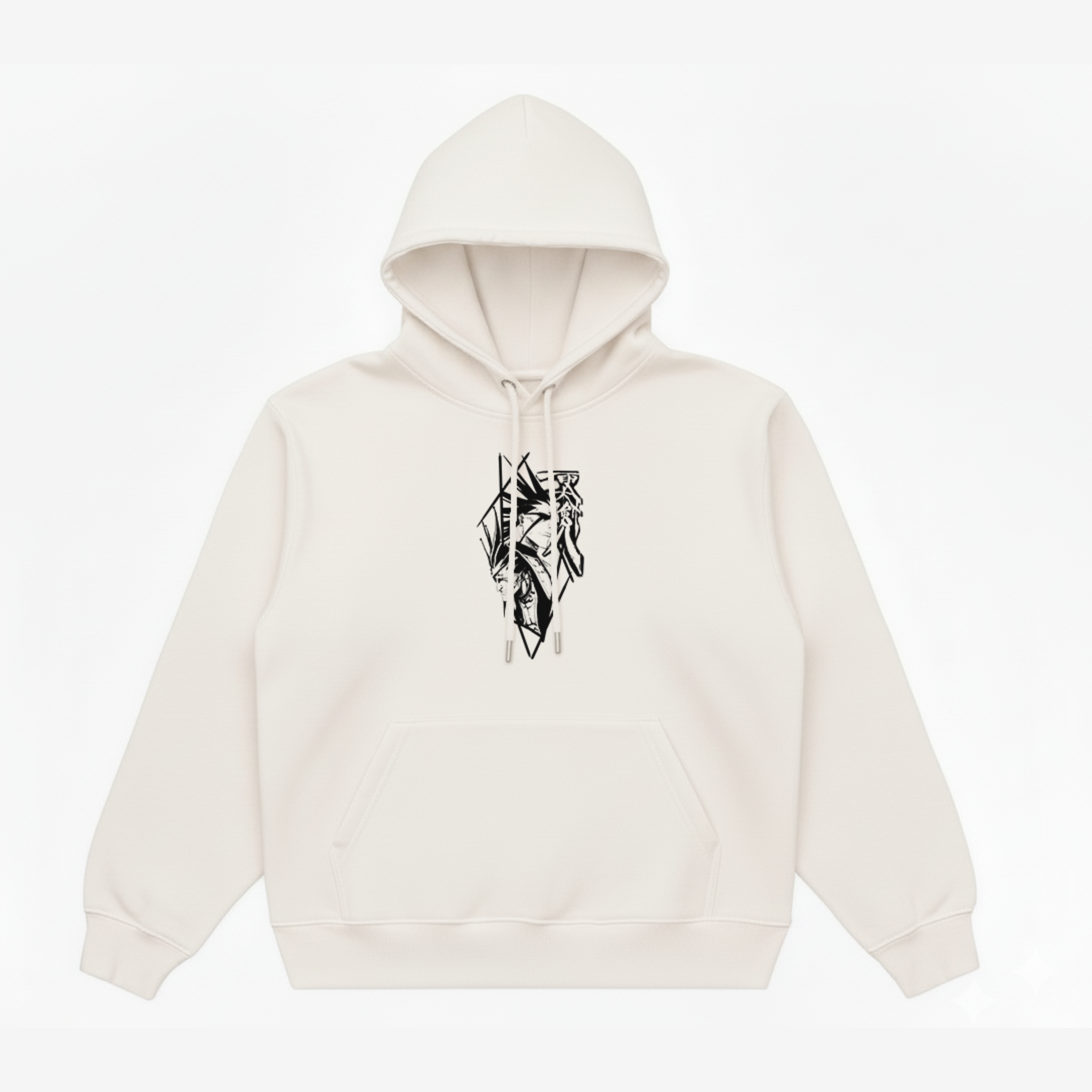 Hoodie Oversize – Zaraki Kenpachi – Beige