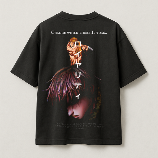 T-Shirt Oversize Heavyweight 240GSM – Thorfinn Vinland Saga™ – 100% Coton Premium – Noir