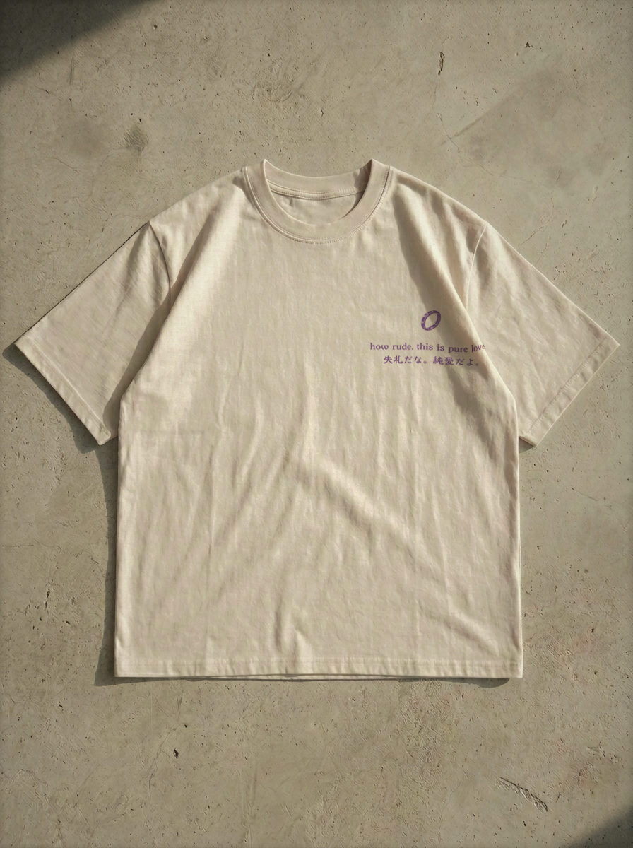 T-Shirt Oversize Heavyweight – Yuta  – 100% Coton – Noir