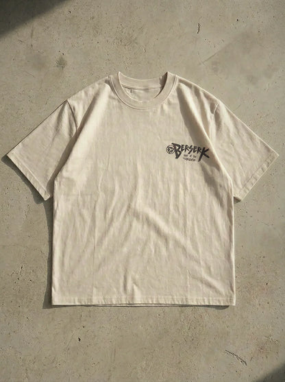 T-Shirt Oversize Heavyweight – Band Of The Hawk Berserk –  Blanc