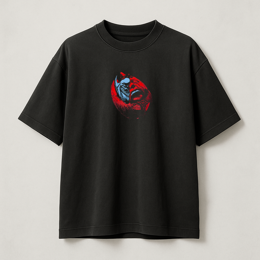 T-Shirt Oversize Heavyweight – Griffith Berserk  – 100% Coton – Noir