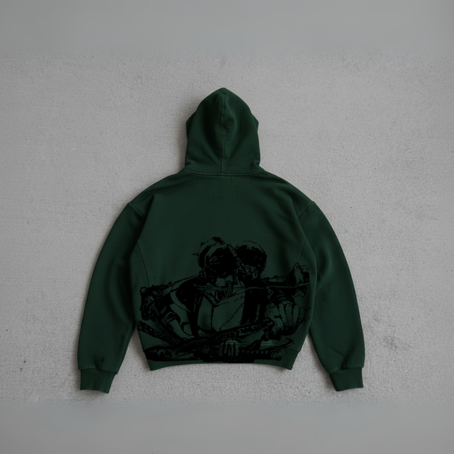 Hoodie Oversize Heavyweight 340GSM – Roronoa Zoro One Piece™ – 100% Coton Premium – Vert