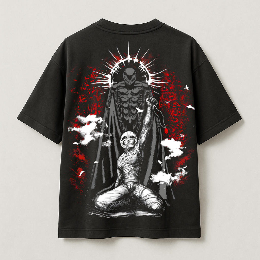 T-Shirt Oversize Heavyweight – Griffith Berserk  – 100% Coton – Noir