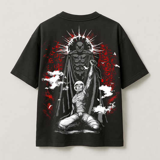 T-Shirt Oversize Heavyweight – Griffith Berserk  – 100% Coton – Noir