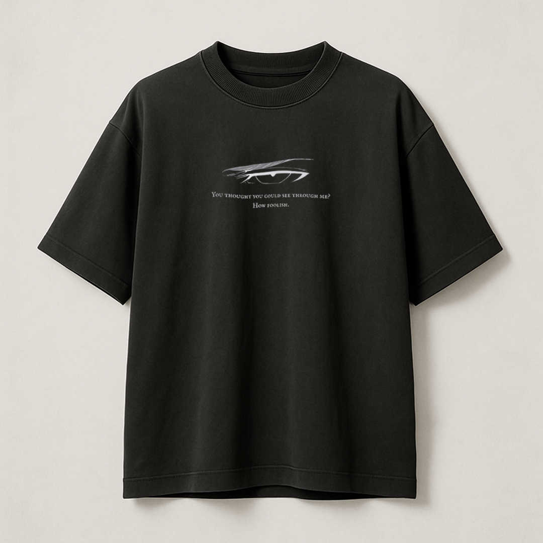 T-Shirt Oversize Heavyweight 240GSM – Sosuke Aizen Bleach™ – 100% Coton Premium – Noir