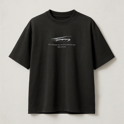 T-Shirt Oversize Heavyweight 240GSM – Sosuke Aizen Bleach™ – 100% Coton Premium – Noir