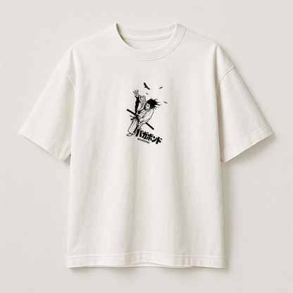 T-Shirt Oversize Heavyweight 240GSM – Vagabond™ – 100% Coton Premium – Blanc