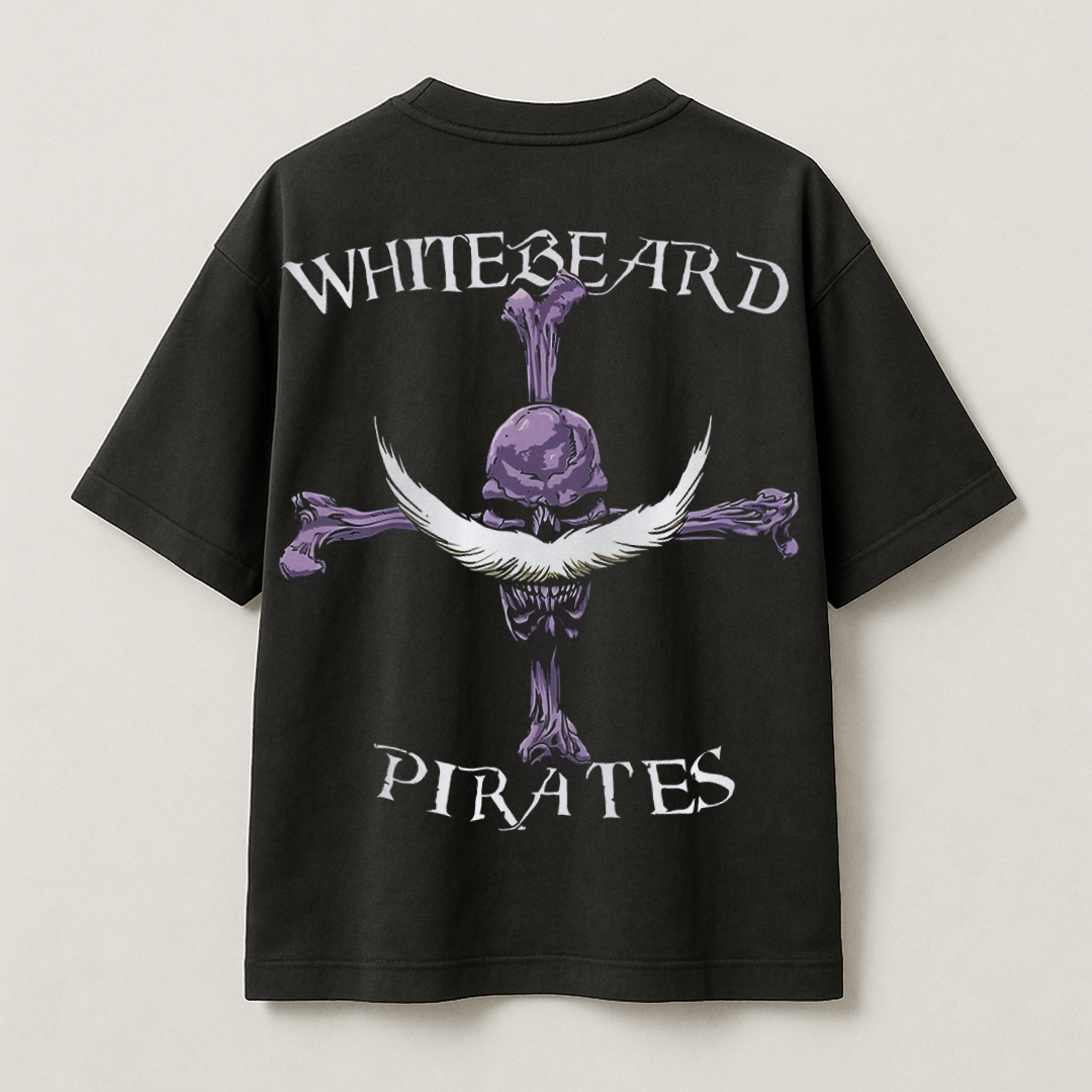 T-Shirt Oversize Heavyweight 240GSM – Portgas D. Ace One Piece™ – 100% Coton Premium – Noir