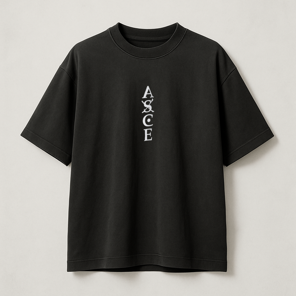 T-Shirt Oversize Heavyweight 240GSM – Portgas D. Ace One Piece™ – 100% Coton Premium – Noir