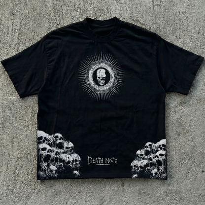 T-Shirt Oversize Heavyweight Death note Ryuk - 100% Coton Noir