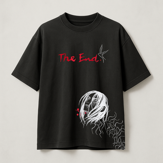 T-Shirt Oversize Heavyweight 240GSM – Eren Yeager Attack on Titan™ – 100% Coton Premium – Noir