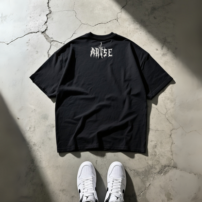 T-Shirt Oversize Heavyweight 240GSM – Solo Leveling™ – 100% Coton Premium – Noir