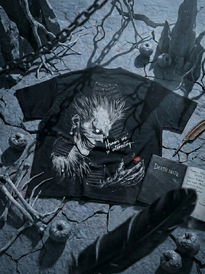 T-Shirt Oversize Heavyweight Death note Ryuk - 100% Coton Noir
