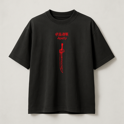 T-Shirt Oversize Heavyweight – Maki Jujutsu Kaisen – 100% Coton – Noir