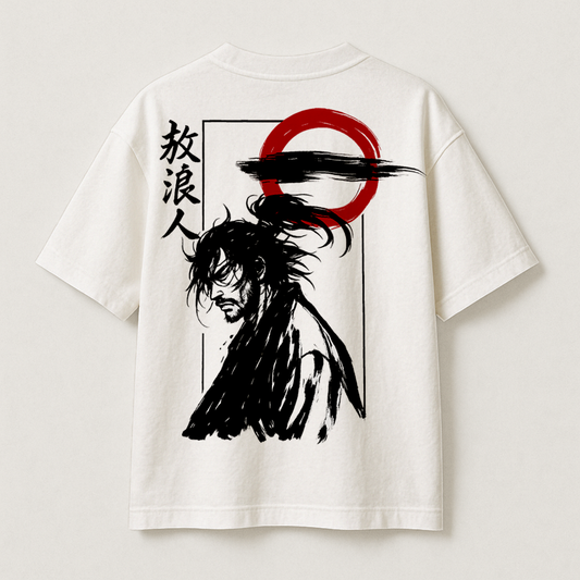 T-Shirt Oversize Heavyweight 240GSM – Vagabond™ – 100% Coton Premium – Blanc