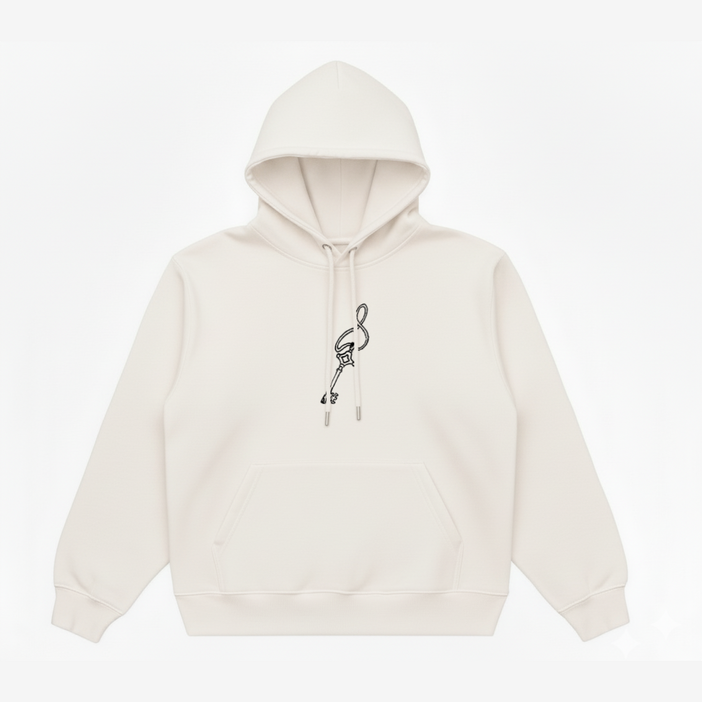 Hoodie Oversize Heavyweight 340GSM – Attack on Titan™ – 100% Coton Premium – Blanc Cassé
