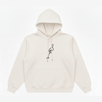 Hoodie Oversize Heavyweight 340GSM – Attack on Titan™ – 100% Coton Premium – Blanc Cassé