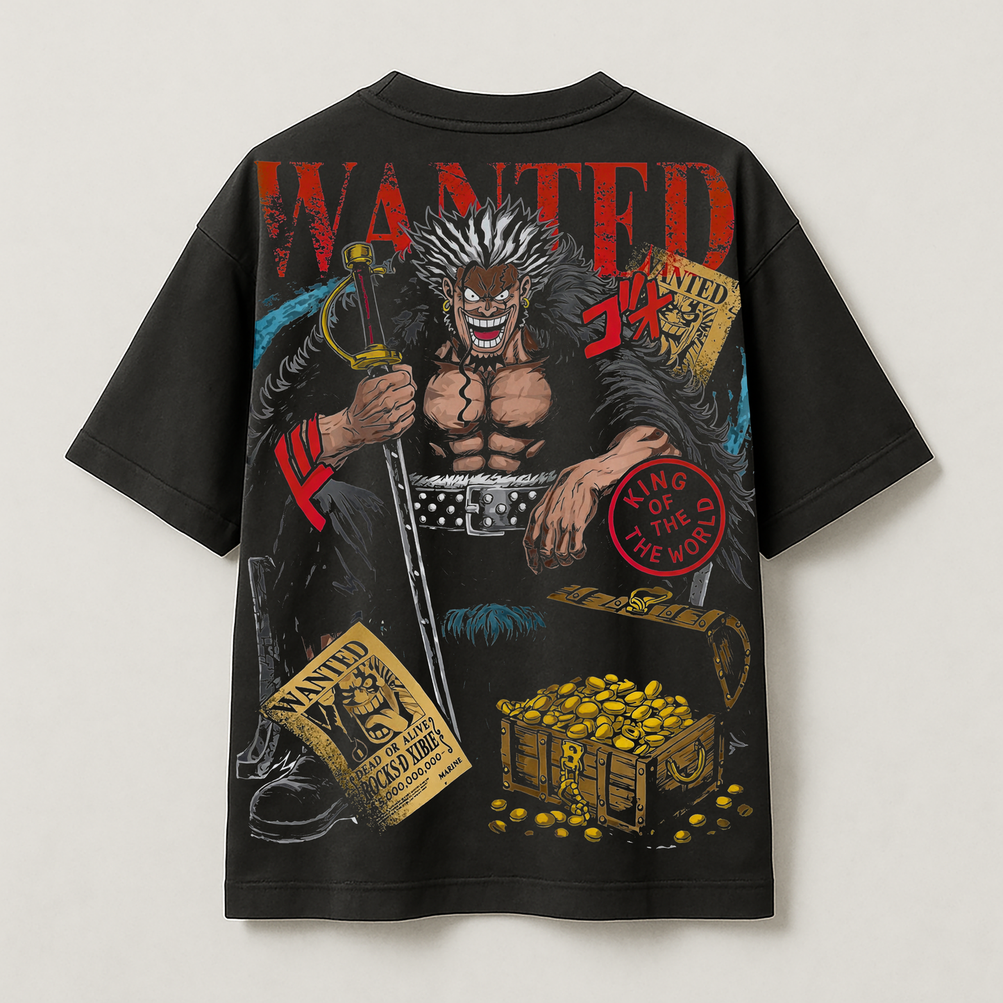 T-Shirt Heavyweight Oversize - Rocks D. Xebec (Noir)