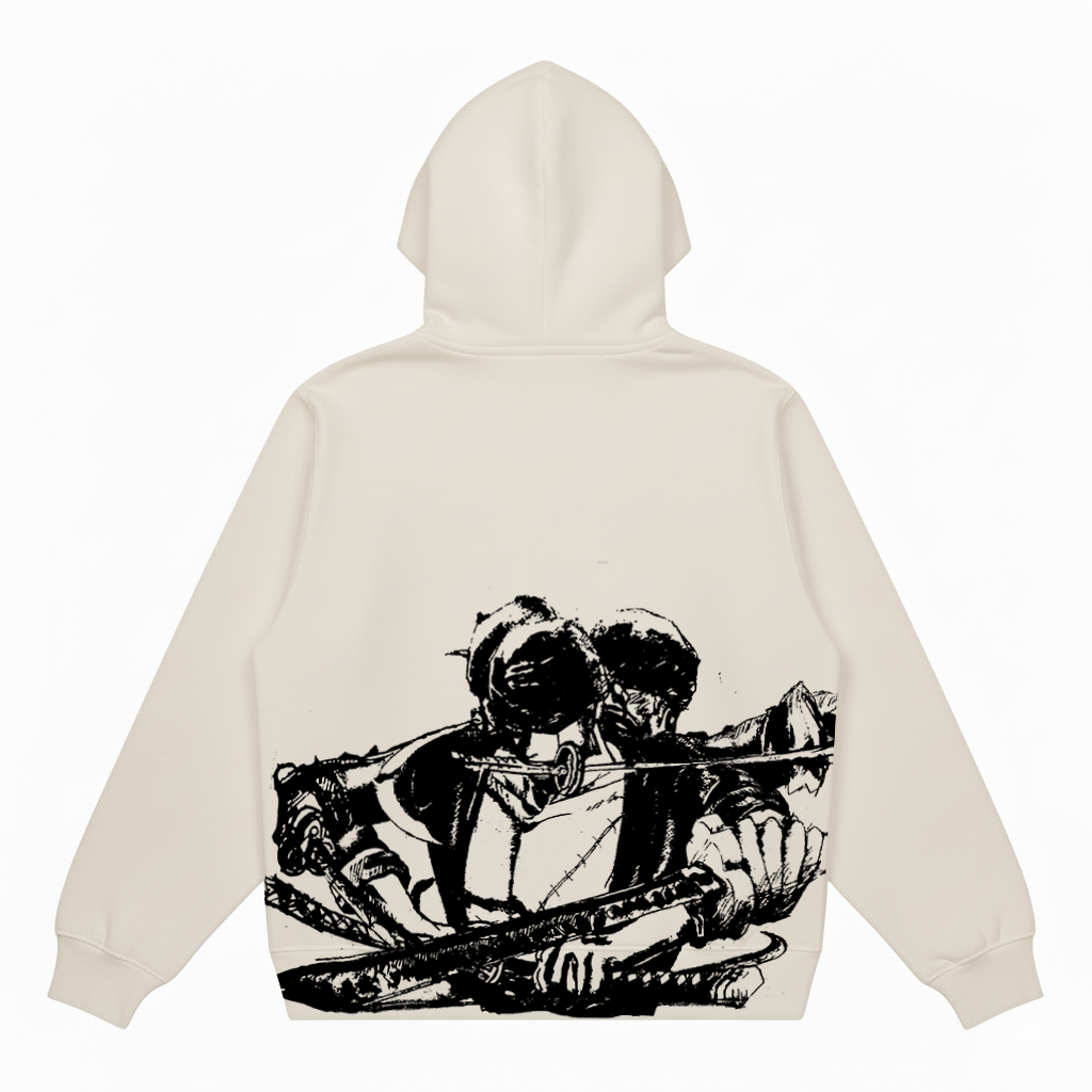 Hoodie Oversize Premium Zoro One Piece™ – Beige Sable