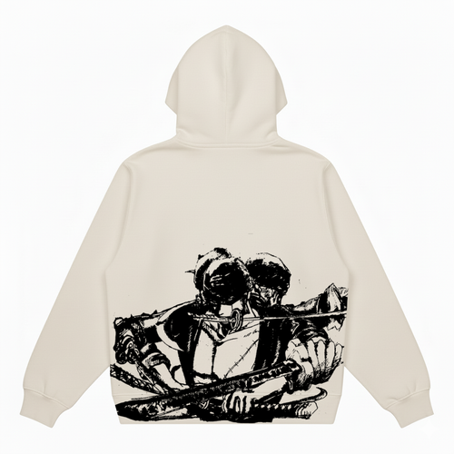 Hoodie Oversize Zoro One Piece – Beige