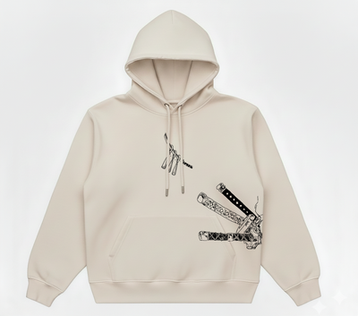 Hoodie Oversize Premium Zoro One Piece™ – Beige Sable